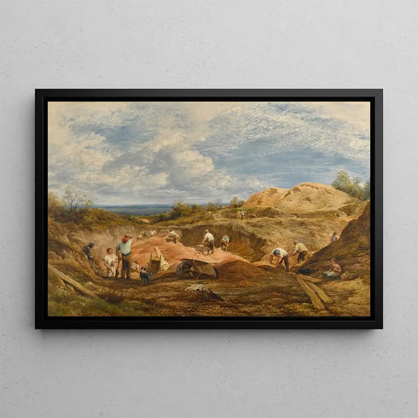 Les Fosses de Gravelle de Kensington - John Linnell — framed artwork on a wall