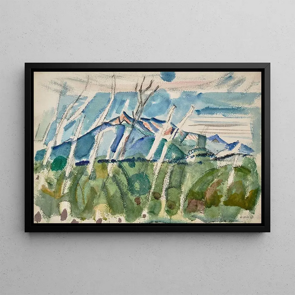 Chocorua with dead trees, White Mountains NH - John Marin — framed artwork on a wall