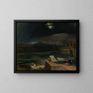Repentance of Nineveh - John Martin — framed artwork on a wall