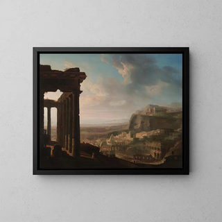 Ruins of an ancient city - John Martin — framed artwork on a wall