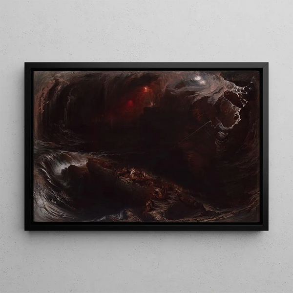 The Flood - John Martin — framed artwork on a wall