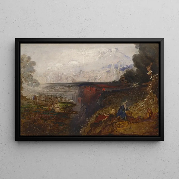 The Last Judgment study - John Martin — framed artwork on a wall