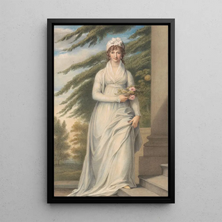 Madame Martha Udney - John Massey Wright — framed artwork on a wall