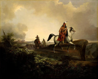 Knife black, an apache warrior - John Mix Stanley — artwork view