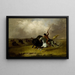Bison Hunt Painting in the Southwestern Prairies - John Mix Stanley — framed artwork on a wall