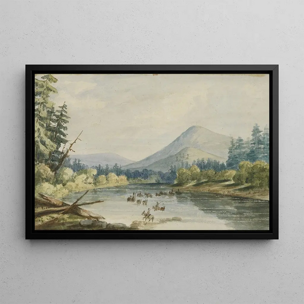 Traversée de la Bitter Root - John Mix Stanley — framed artwork on a wall