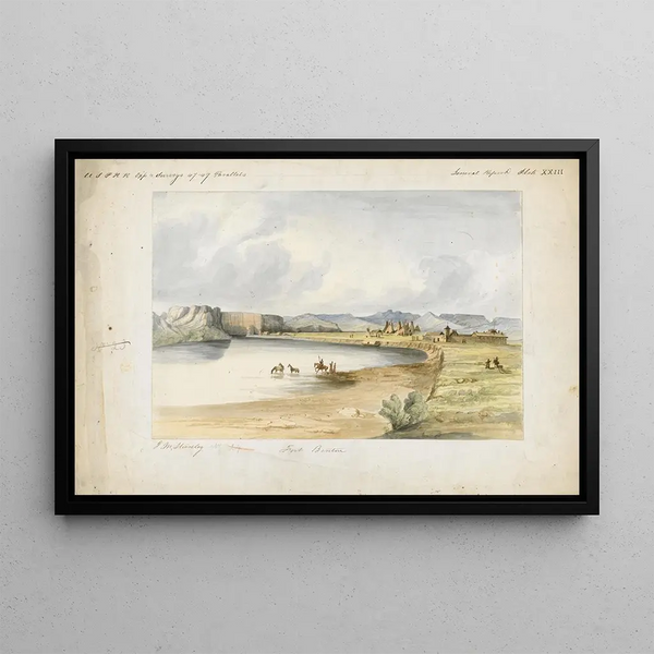 Fort Benton - John Mix Stanley — framed artwork on a wall