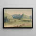 Hell Gate Entrance to Cadottes Pass from the West - John Mix Stanley — framed artwork on a wall
