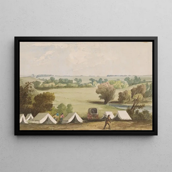 Rivière Maple - John Mix Stanley — framed artwork on a wall