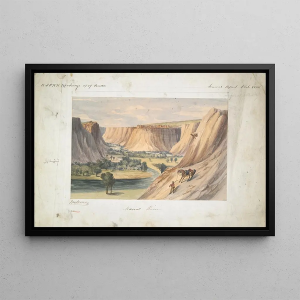 Rivière Marias - John Mix Stanley — framed artwork on a wall