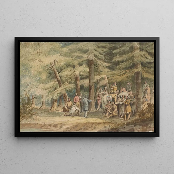 Nez-Percés Painting - John Mix Stanley — framed artwork on a wall