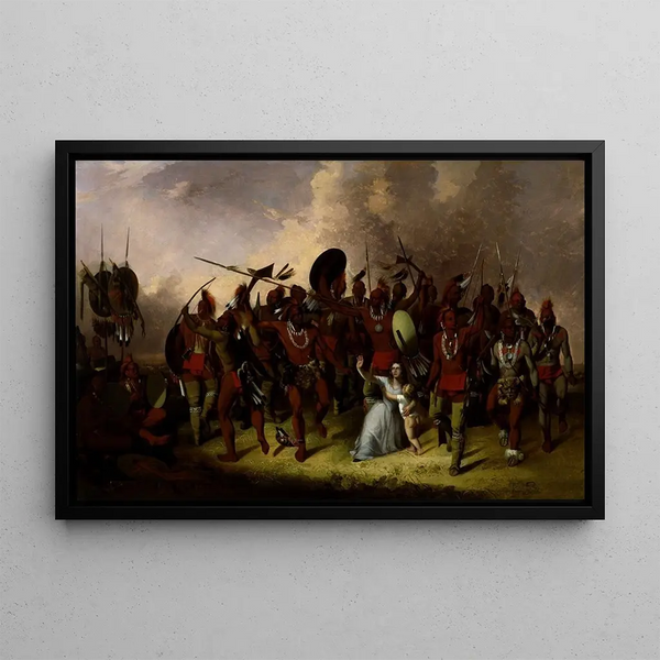 Dance of the Osage scalp - John Mix Stanley — framed artwork on a wall