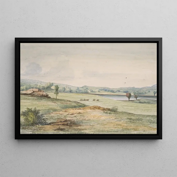 Rivière Sauk - John Mix Stanley — framed artwork on a wall