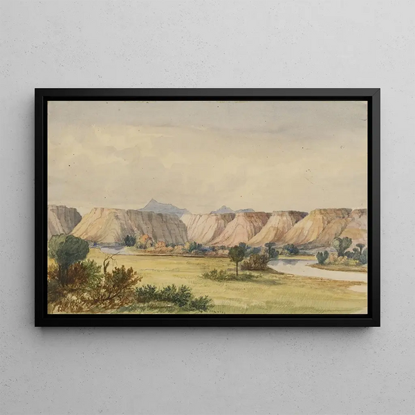 Valley of Teton - John Mix Stanley — framed artwork on a wall