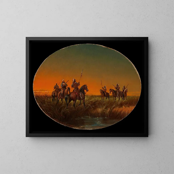 The Challenge - John Mix Stanley — framed artwork on a wall