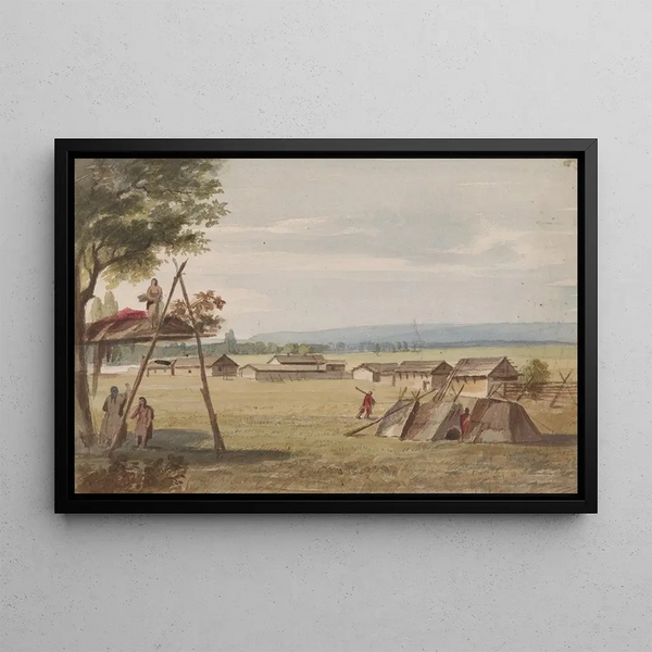 Mission Tshimikain ou Mission Chemakane - John Mix Stanley — framed artwork on a wall