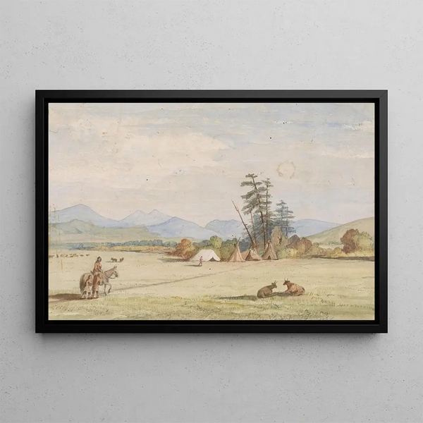 Camp des vainqueurs, Hell Gate Ronde - John Mix Stanley — framed artwork on a wall