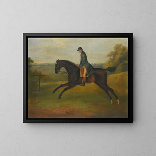 A skilled hunter by a groom - John Nost Sartorius — framed artwork on a wall