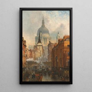 Evening at Ludgate - John O'Connor — framed artwork on a wall