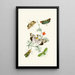 The Oriental Entomology Cabinet Pl IV - John Obadiah Westwood — framed artwork on a wall
