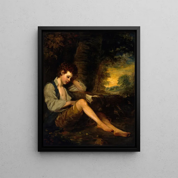 A Young Shepherd - John Opie — framed artwork on a wall