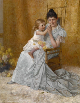 John Ottis Adams - Portrait of Martha Wysor Marsh and Son John Edwin.webp