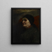 Head study, old woman - John Ottis Adams — framed artwork on a wall