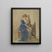 Woman spinning - John Parker — framed artwork on a wall