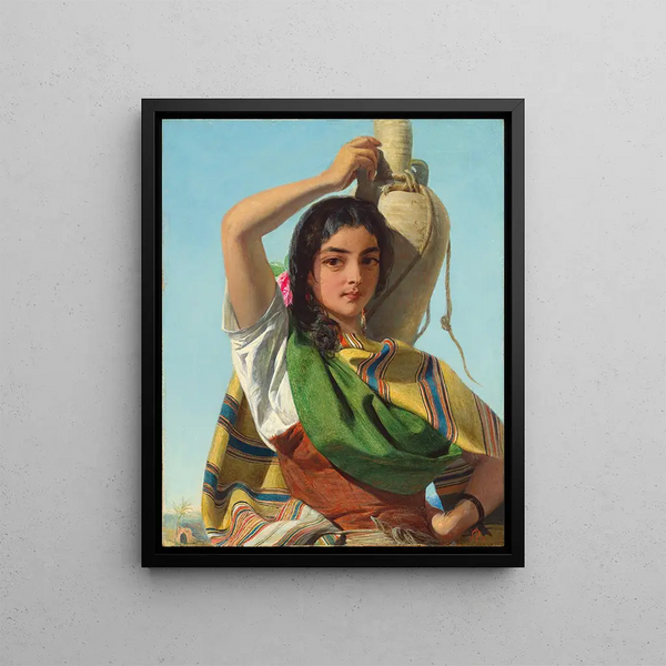 A Gypsy Water Carrier from Seville - John Phillip — framed artwork on a wall