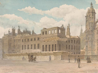 Adjacent houses to Westminster Abbey under demolition - John Phillipps Emslie — artwork view