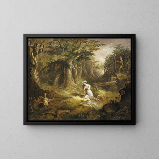 The Rescue of Leatherstocking - John Quidor — framed artwork on a wall