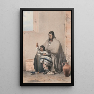 Zita, an Huron Indian - John Richard Coke Smyth — framed artwork on a wall