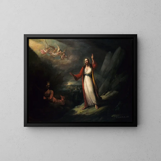 The Christ Tempted by the Devil - John Ritto Penniman — framed artwork on a wall