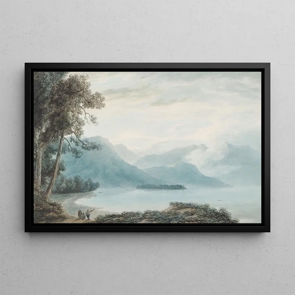 Isola Bella, Lake Maggiore - John Robert Cozens — framed artwork on a wall