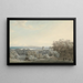 London from Greenwich Hill - John Robert Cozens — framed artwork on a wall