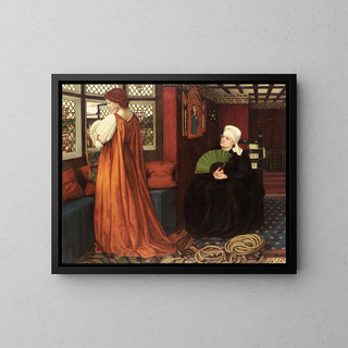 Juliette et la nourrice - John Roddam Spencer Stanhope — framed artwork on a wall