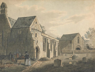 Cemetery of the church and figures - John Roe de Warwick — artwork view