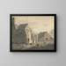 Cemetery of the church and figures - John Roe de Warwick — framed artwork on a wall
