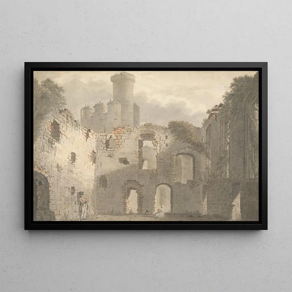 Château de Conway, vue de l'intérieur - John Roe de Warwick — framed artwork on a wall