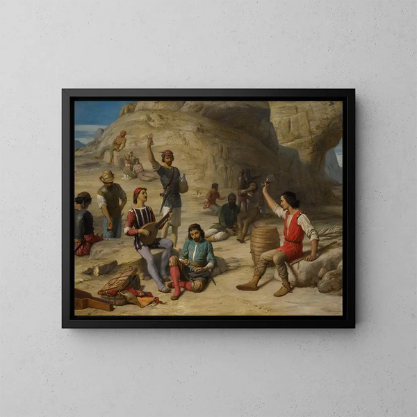 Seuls les libres peuvent chanter la liberté - John Rogers Herbert — framed artwork on a wall