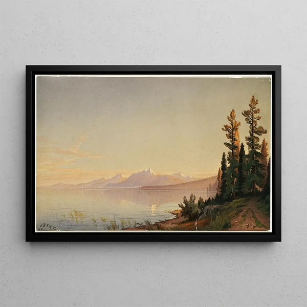 Lake Tahoe Looking Southwest - John Ross Key — framed artwork on a wall