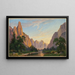 Yosemite Valley Painting, westward view - John Ross Key — framed artwork on a wall