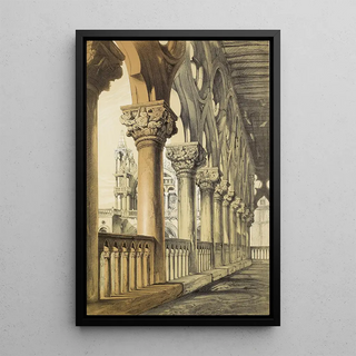 John Ruskin - Examples of Architecture of Venice The Ducal Palace Renaissance Capitals of the Loggia.webp