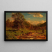 Sheep grazing at the source of a stream - John S. Jameson — framed artwork on a wall