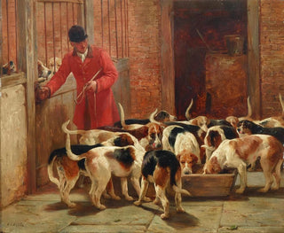 Beagles avant la chasse - John Sargent Noble — artwork view