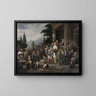 Election of the County - John Sartain — framed artwork on a wall