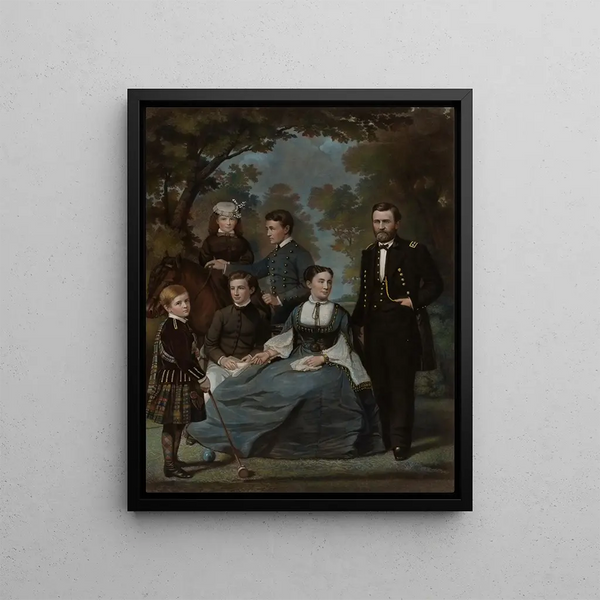 The General Grant and His Family - John Sartain — framed artwork on a wall