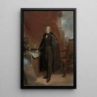 William Henry Harrison - John Sartain — framed artwork on a wall