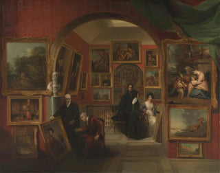 L'intérieur de la British Institution Gallery - John Scarlett Davis — artwork view