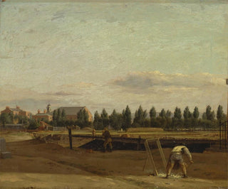 Excavation of the Regent's Canal with view of Marylebone Chapel - John Seguier — artwork view